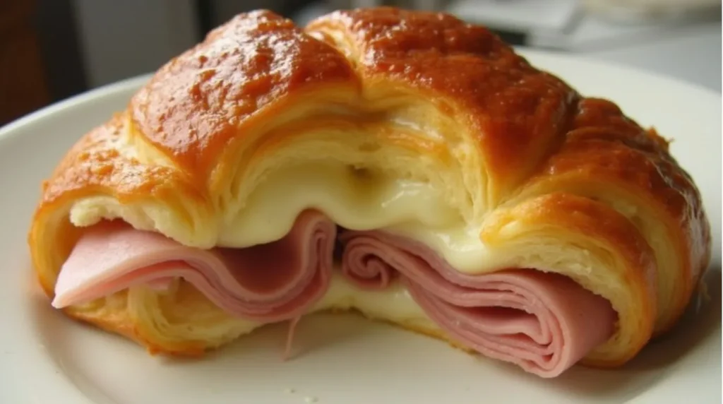 Ham and Cheese Croissant Bake