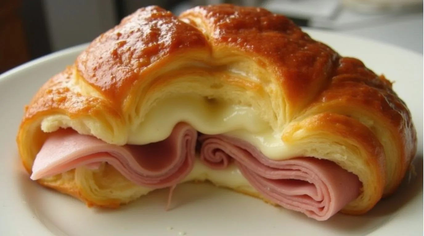 Ham and Cheese Croissant Bake