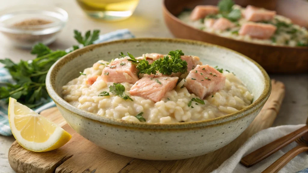 salmon risotto