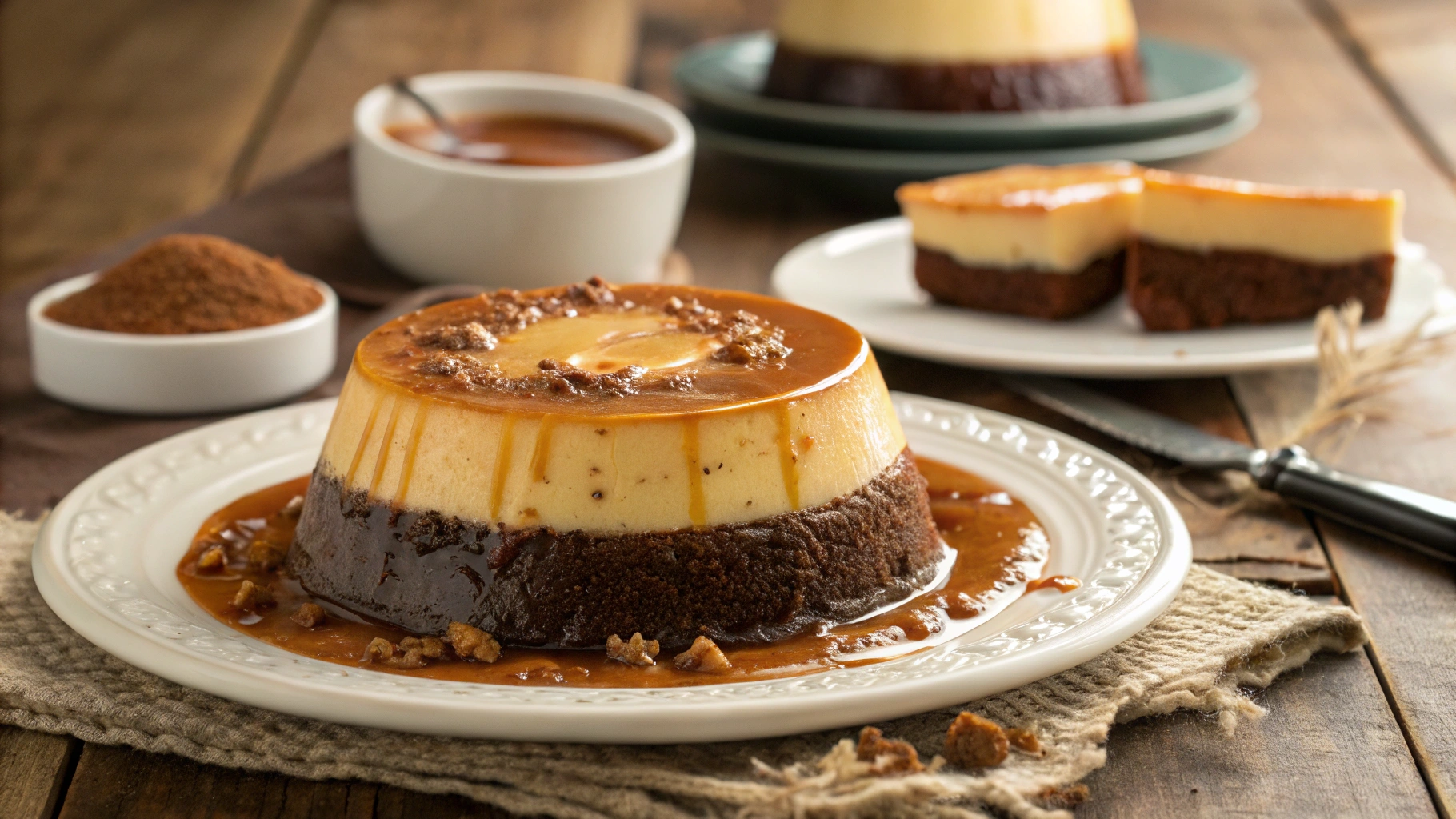 chocolate flan cake
