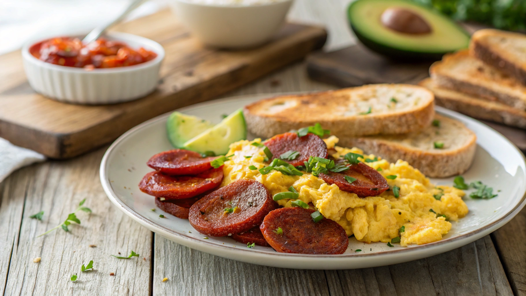 chorizo and eggs