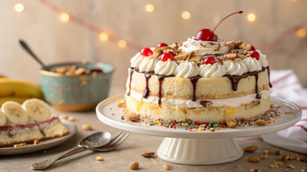 banana split cake