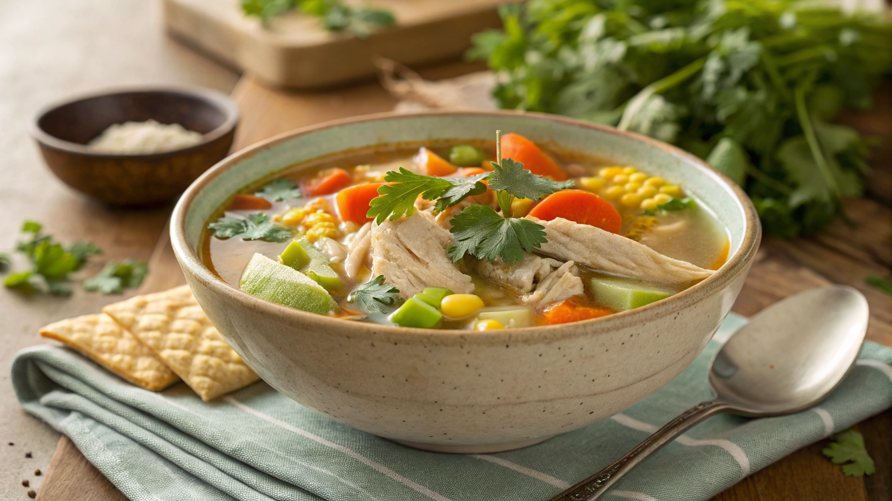 sopa de pollo