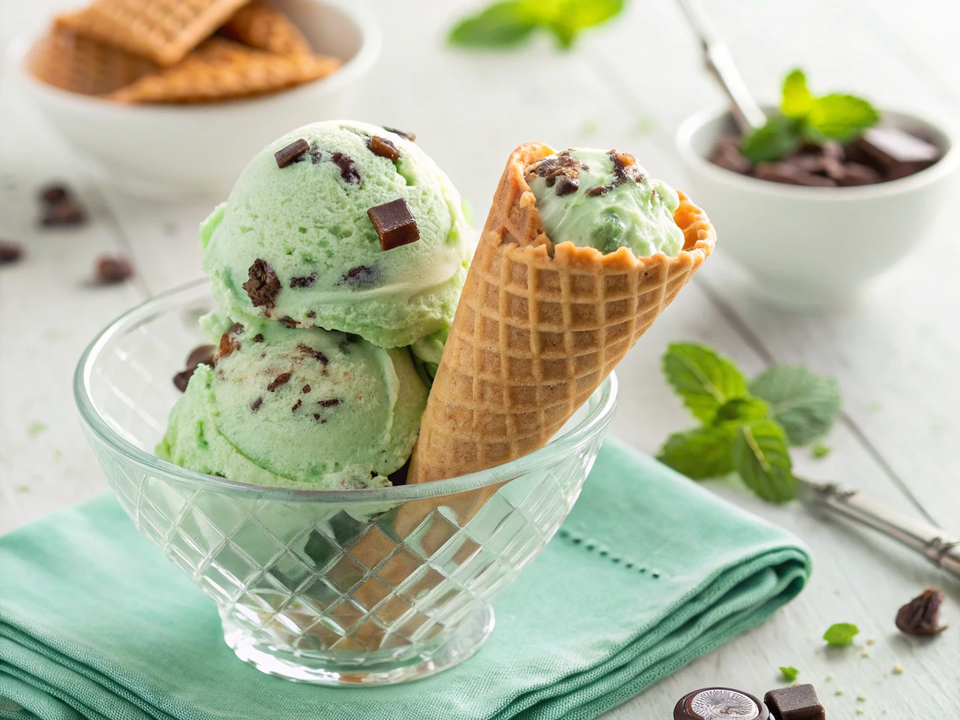 mint chocolate chip ice cream mint chocolate chip ice cream