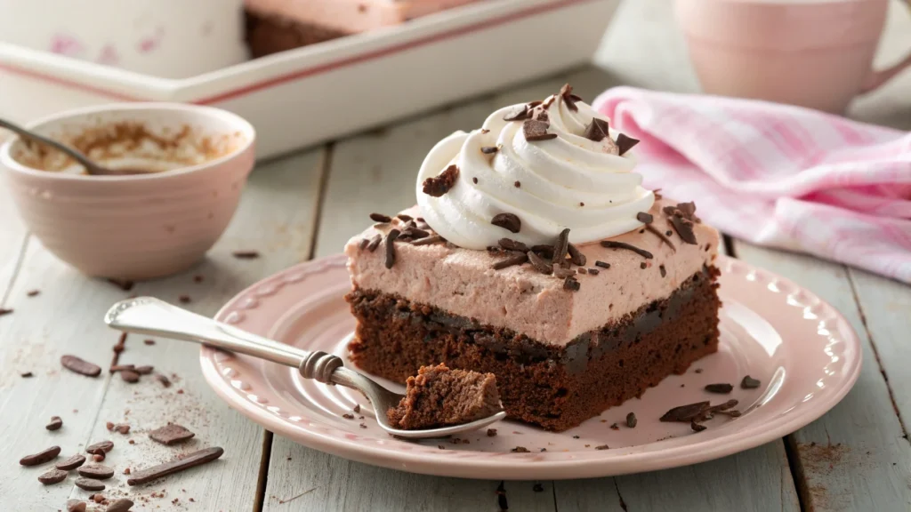 Chocolate pudding cool whip frosting
