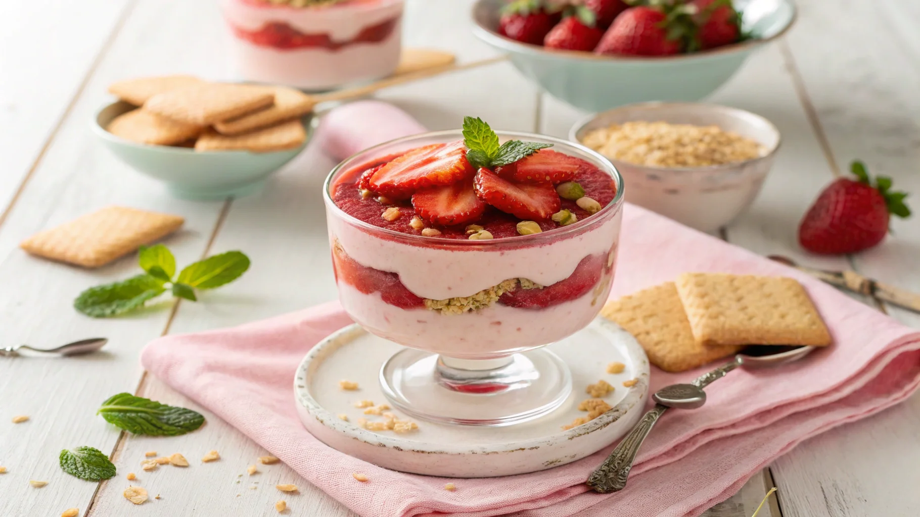 strawberry pudding