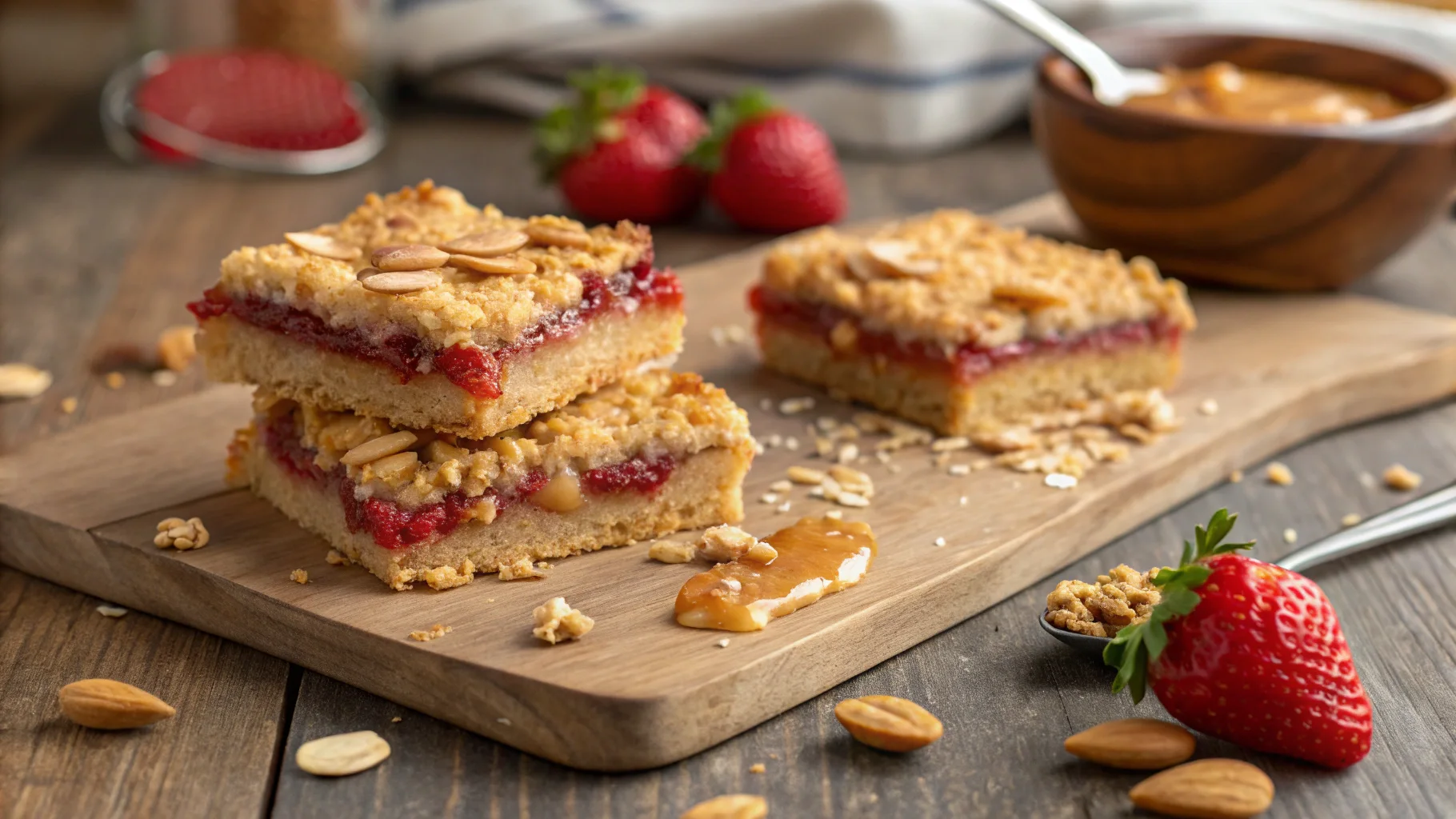 peanut butter and jelly bars