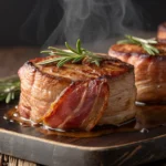 bacon wrapped filet mignons