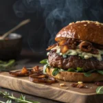 black and blue burger