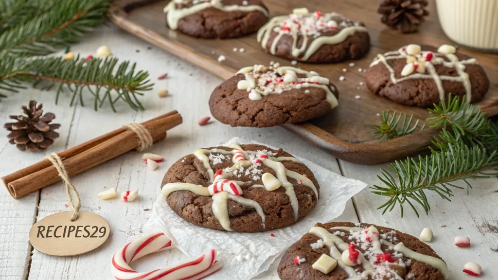 peppermint brownie cookies